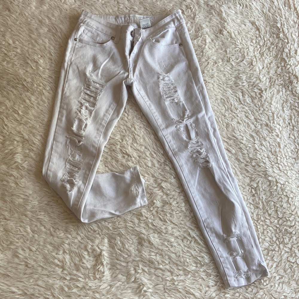 White Ripped Jeans
